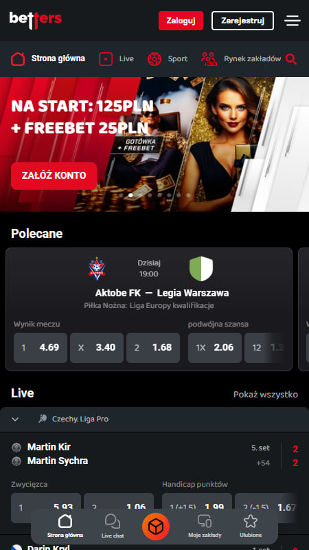 Jak wygląda bonus powitalny w Betters.pl