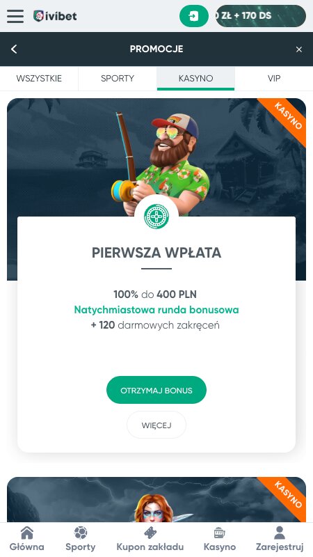 Bonusy i promocje w Ivibet