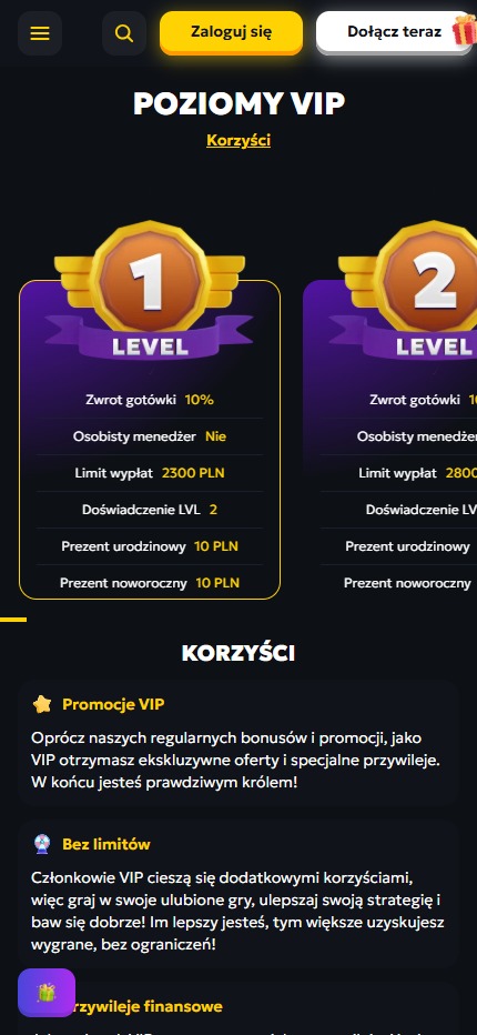 Program lojalnościowy w Polsce (phone screen), zakladybukmacherskie.tv