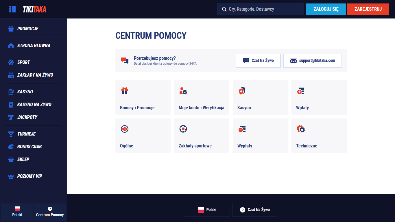 TikiTaka Bookmaker Support Poland, zakladybukmacherskie.tv