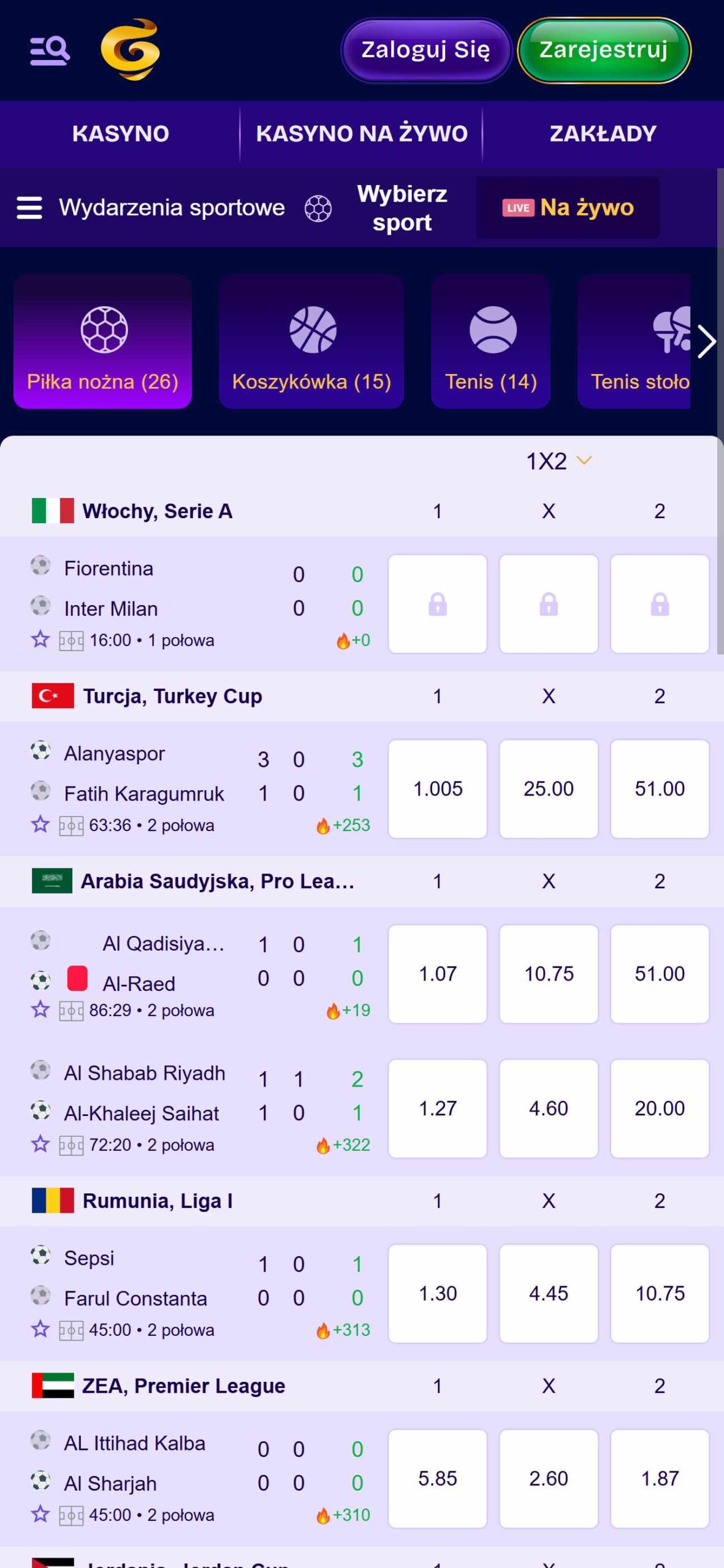 GeniePlay Bookmaker Live Sport Betting Poland (mobile), zakladybukmacherskie.tv