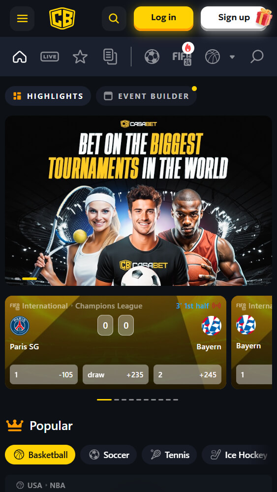 Casabet Homepage