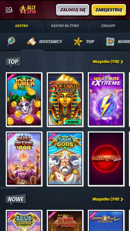Allyspin Casino rejestracja Polska: instrukcja dla nowych graczy