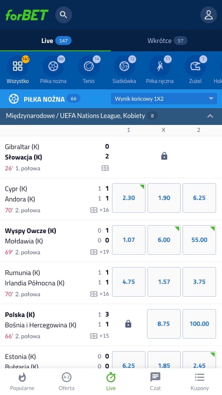 Forbet live betting