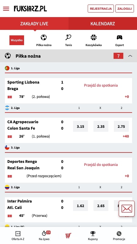 Fuksiarsz live betting page