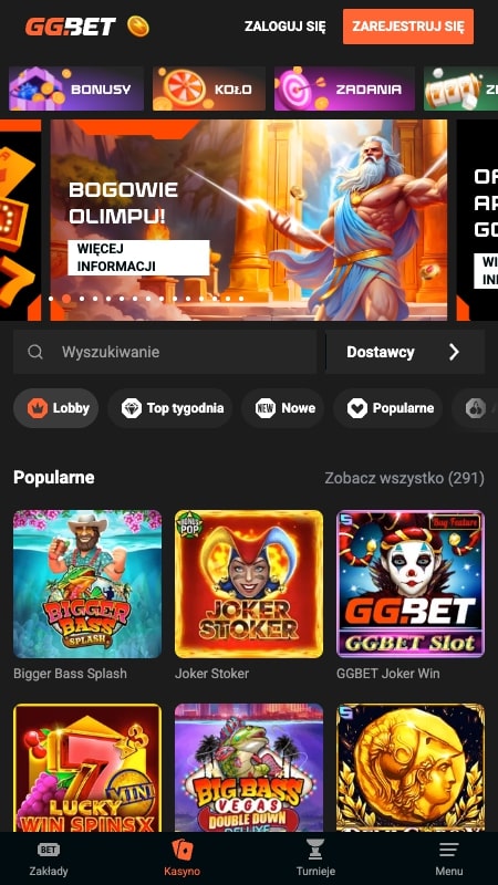 GGBet Casino Section