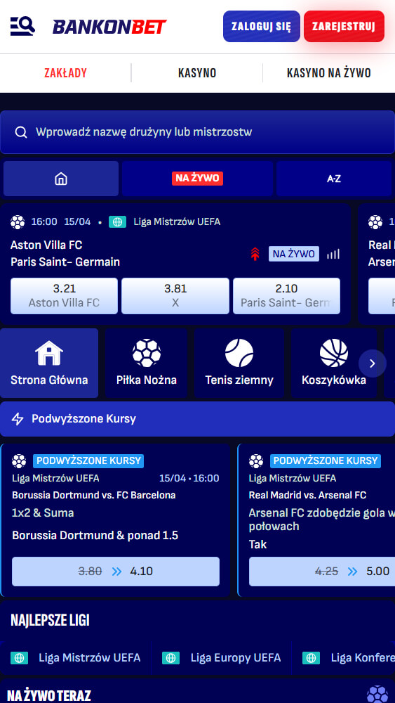 Strona zakładów BankonBet na Klubowe Mistrzostwa Świata FIFA