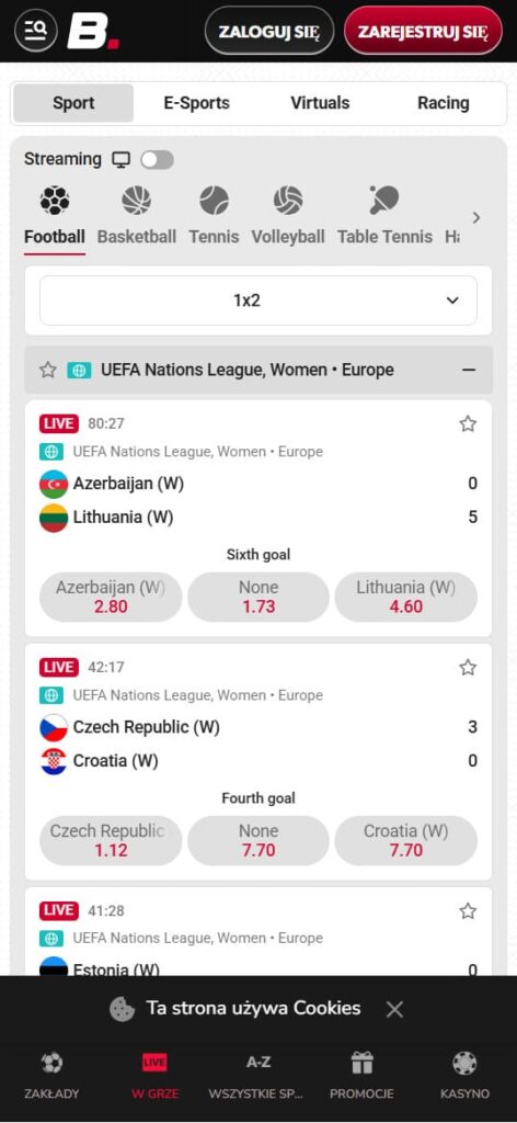 live betting