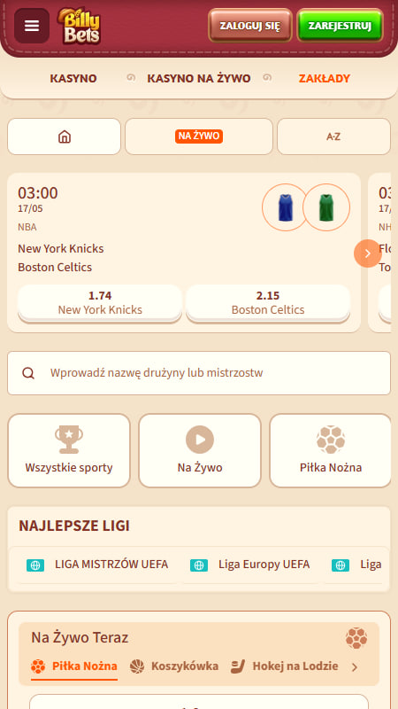 BillyBets nowy bukmacher w Polsce