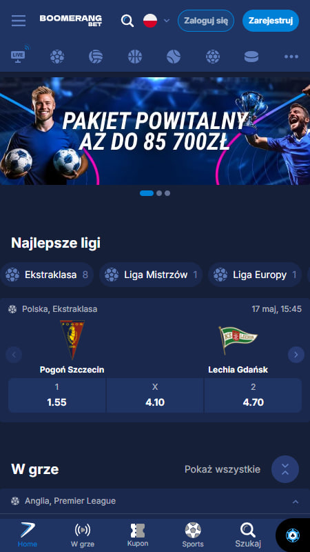 Boomerang nowy bukmacher w Polsce