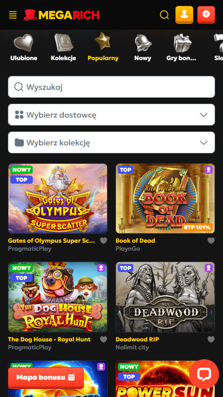 Kasyno online w Megarich