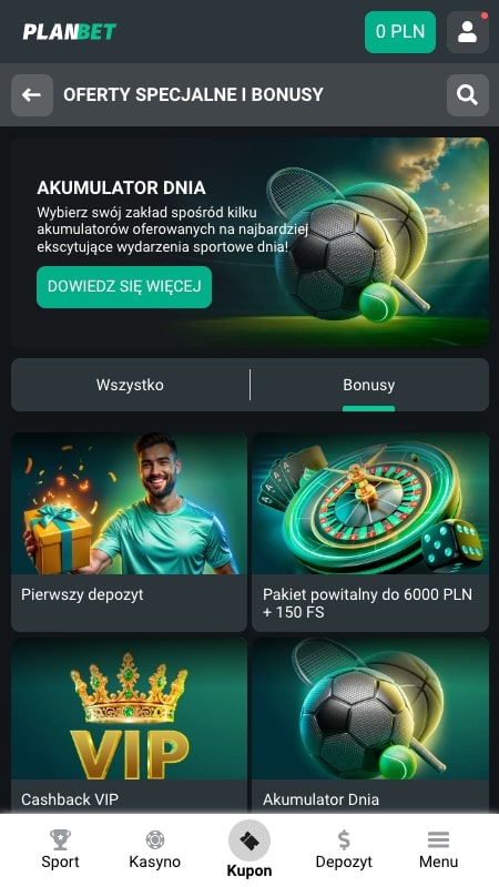 Bonusy i promocje w PlanBet