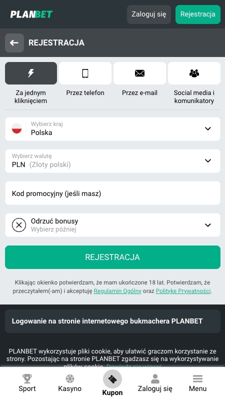 Proces rejestracji w PlanBet: Wypełnij formularz