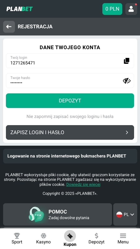 Proces rejestracji w PlanBet: Zaloguj się na swoje konto