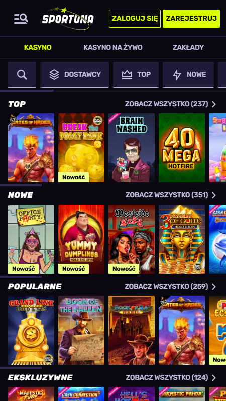 Kasyno online w Sportuna Polska 