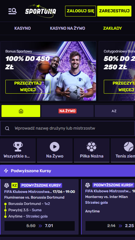 Zakłady sportowe w Sportuna