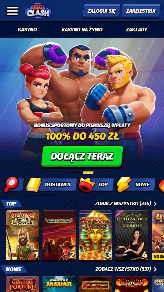 Recenzja BigClash Play – najlepsze automaty do gry dla polskich graczy