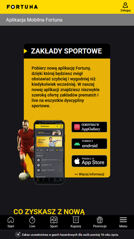 Efortuna online Aplikacja Mobilna