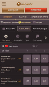 Zakłady sportowe w Vicibet