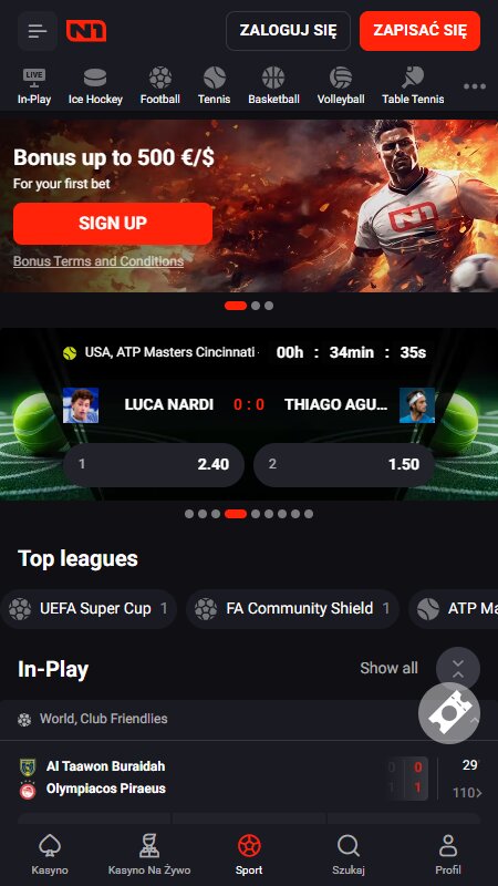 N1Bet home page