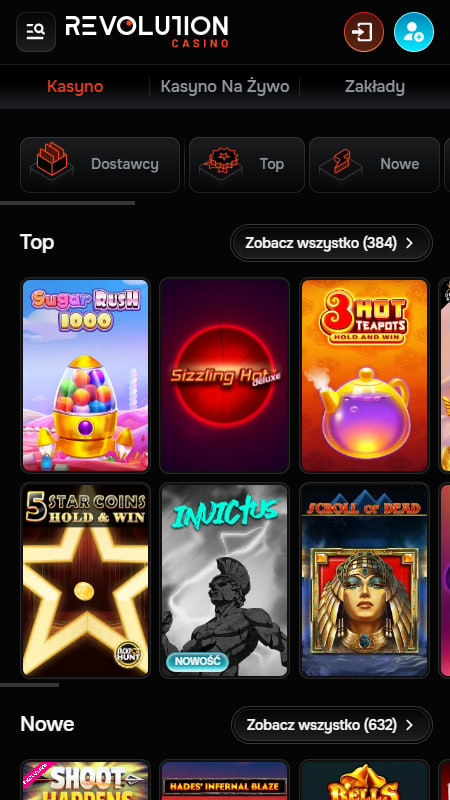 Kasyno online w Revolution Casino