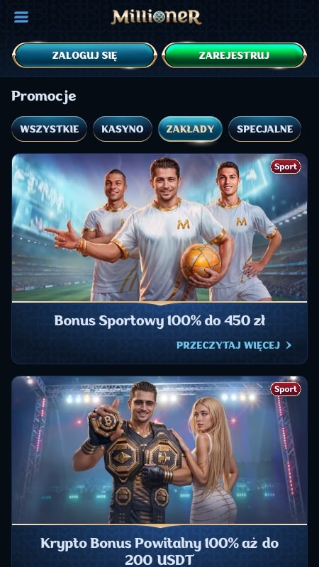 Bonusy i promocje w Millioner