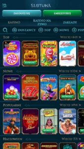 Slotuna Casino strona główna 