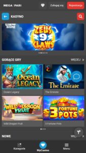 Strona główna kasyna Megapari
