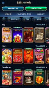 Popularne gry kasynowe Millioner