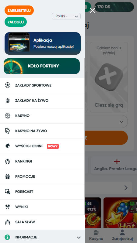 Ivibet website menu