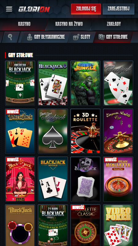 Kasyno online w Glorion