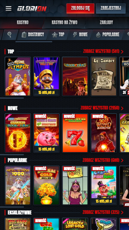 Oferta gier w Glorion