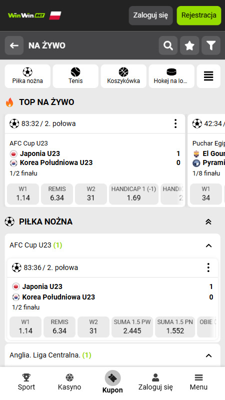 Zakłady na żywo WinWin