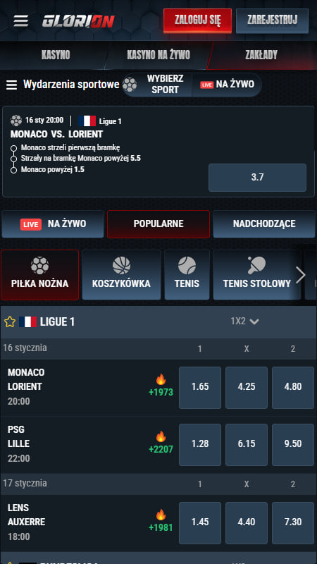 Glorion Zakłady sportowe