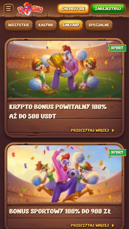 Strona promocji w Roostino