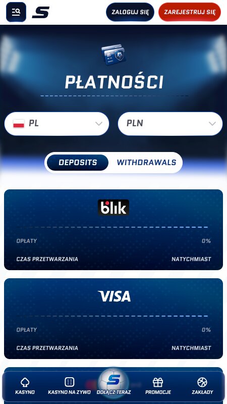 Metody płatności w Scored