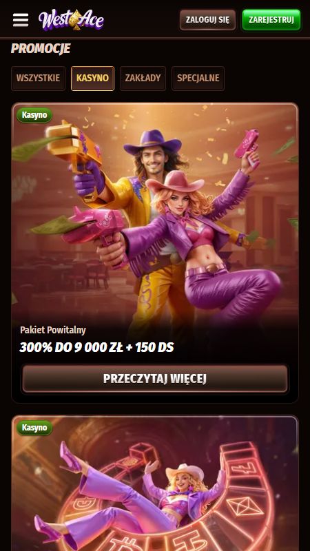 Strona promocji w WestAce