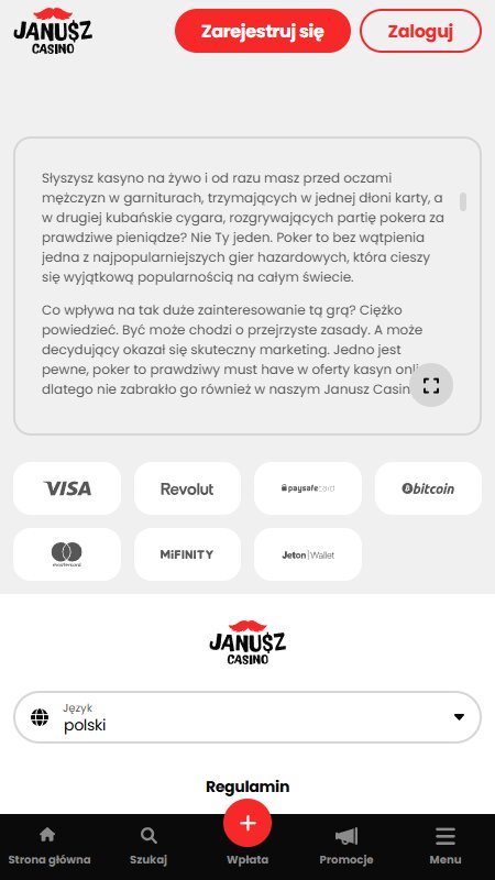 Metody płatności w Janusz