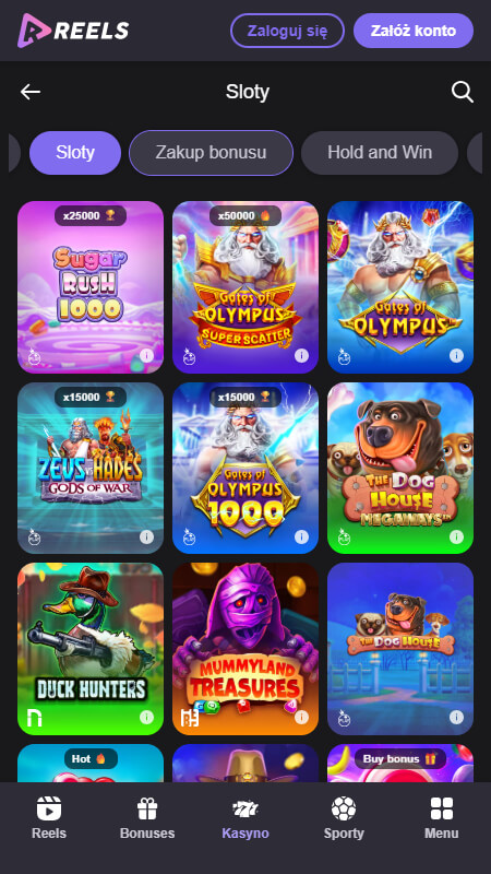 Reels.io kasyno Sloty online