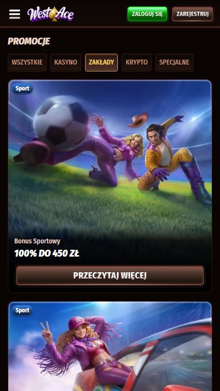 Bonusy i promocje WestAce