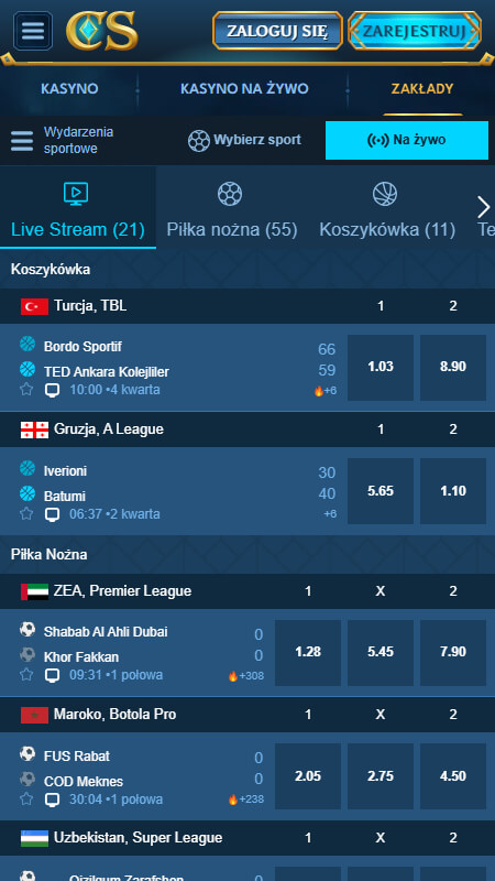 Casea sport na żywo