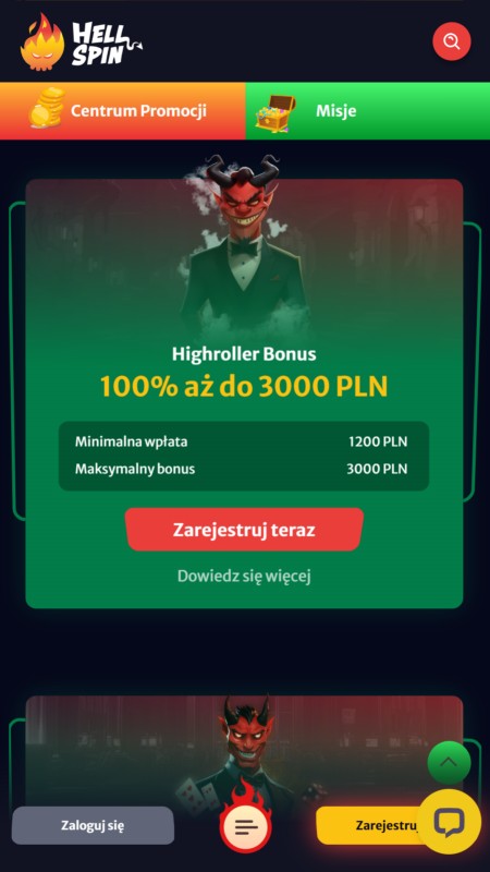 Hellspin Bonusy i Promocje
