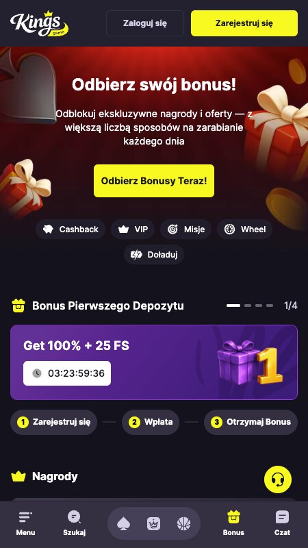 Bonusy i promocje w Kings Game