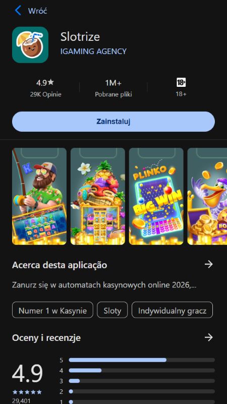 Pobierz Aplikacja mobilna Slotrize