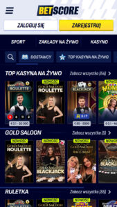Gry na żywo Betscore