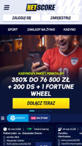 Betscore bonusy