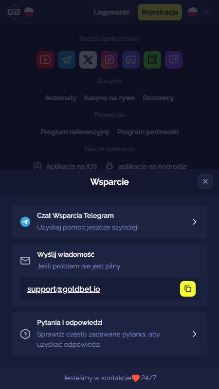 Obsługa klienta w Goldbet