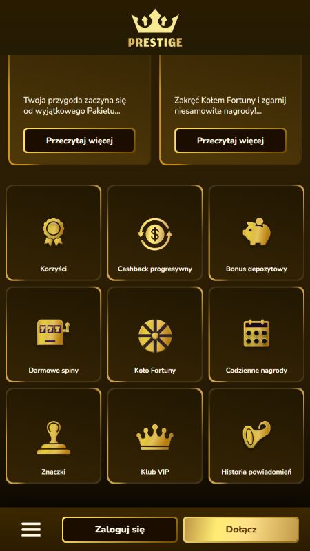 Bonusy i promocje u bukmachera Prestige
