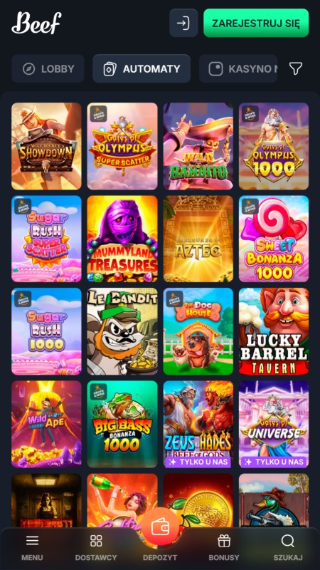 Beef Casino Games