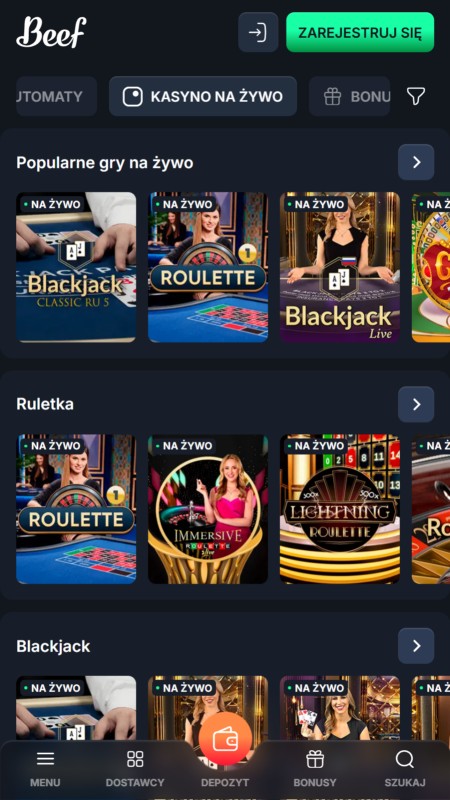 Beef live casino